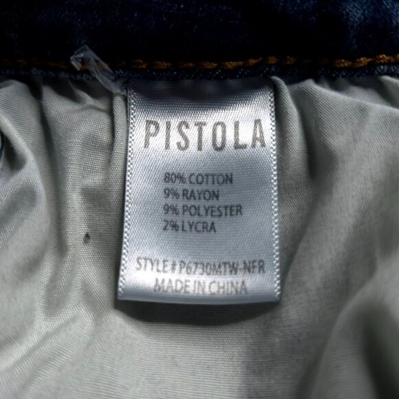 Pistola Womens Distressed Skinny Jeans 31 Medium Wash Mid Rise Holes Stretch - Picture 9 of 9